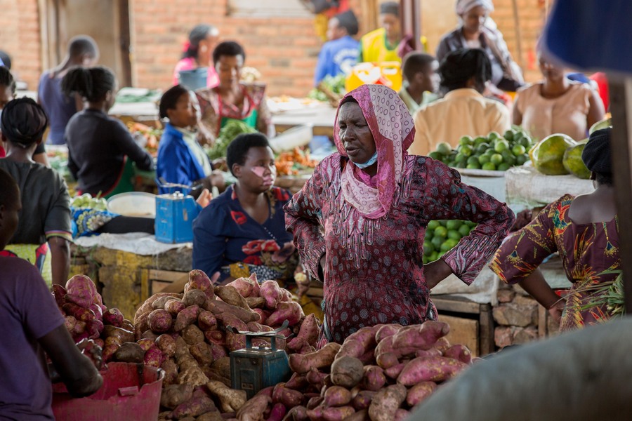 According to fruits sellers at Kimisagara market , there has been a shortage of clients during the lockdown. Dan Nsengiyumva