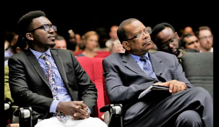 Gervais Condo and Amiel Nubaha during the mockery of Kwibuka at NSW Parliament in Queensland. / Courtesy photos.