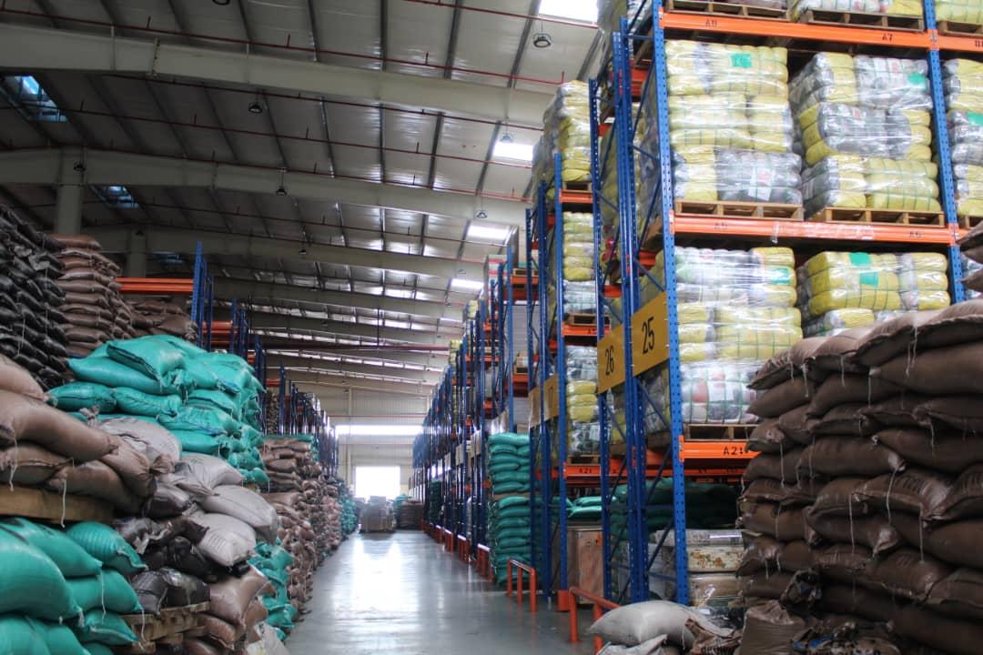 Goods inside Dubai Ports World Kigali warehouse in Masaka, Gasabo District. The Government has allowed clearance of all goods that had been stuck in warehouses due to the ongoing COVID-19 lockdown.  / Photo: Courtesy. 