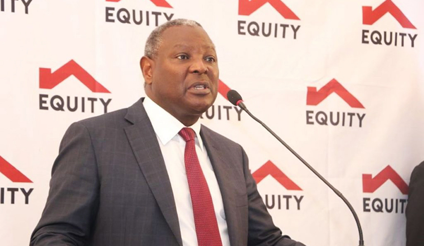 Dr James Mwangi, the CEO and Managing Director of Equity Group Holdings. The Bank contributed kits worth Rwf1 billion towards Rwandau2019s efforts to combat COVID-19./ Photo: Net