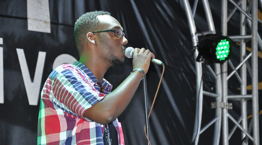 Mike Kayihura performing at a past event in Kigali. 