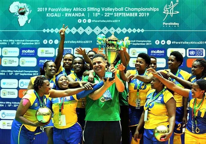 Rwanda's women sitting volleyball team qualified for the 16th Paralympic Games, due in Tokyo next year, after beating Egypt to retain the African Championship in September 2019. 