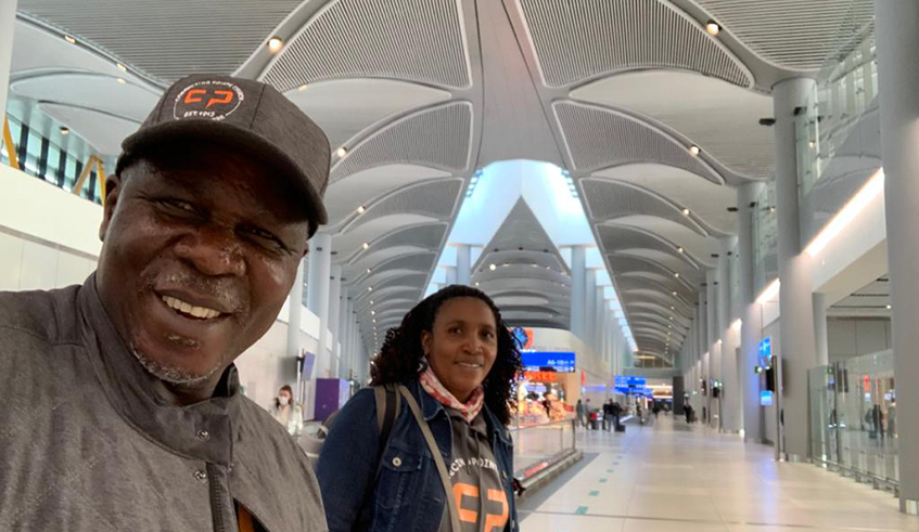 The pastor and his wife found themselves stranded at the airport,/ Courtesy photo
