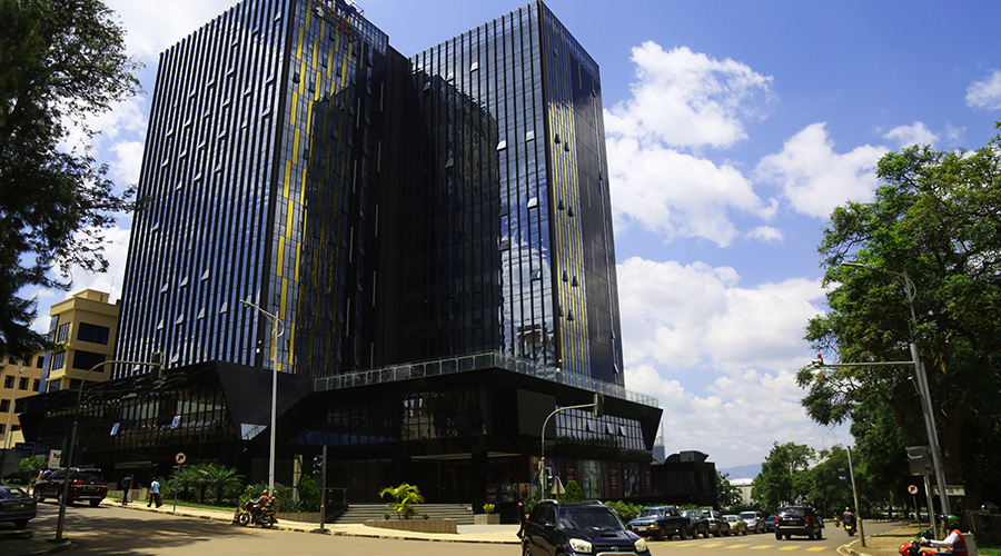 Banque Populaire du Rwanda  head office in Kigali. The bank availed Rwf100 million to support the government's efforts in mitigating the impact of COVID-19 on vulnerable members of society. 