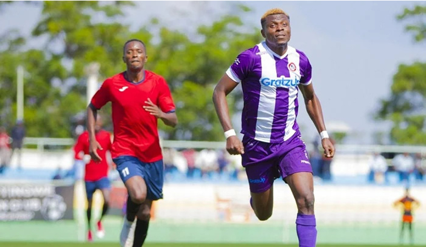Babua Samson, seen here during a past league match against Gasogi United, is currently one of the most prolific strikers in domestic football. / Courtesy  