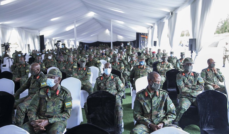 President Kagame arrives at the Rwanda Military Academy in Gako for a periodic meeting of the Rwanda Defense Forces (RDF) Command Council. / Village Urugwiro