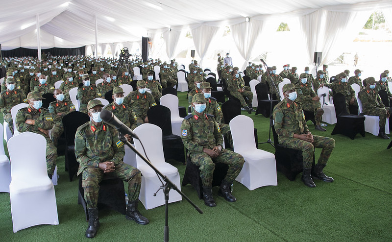 President Kagame arrives at the Rwanda Military Academy in Gako for a periodic meeting of the Rwanda Defense Forces (RDF) Command Council. / Village Urugwiro