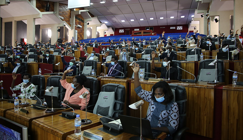 Members of parliament during their session on 13 May 2020 . / Courtesy