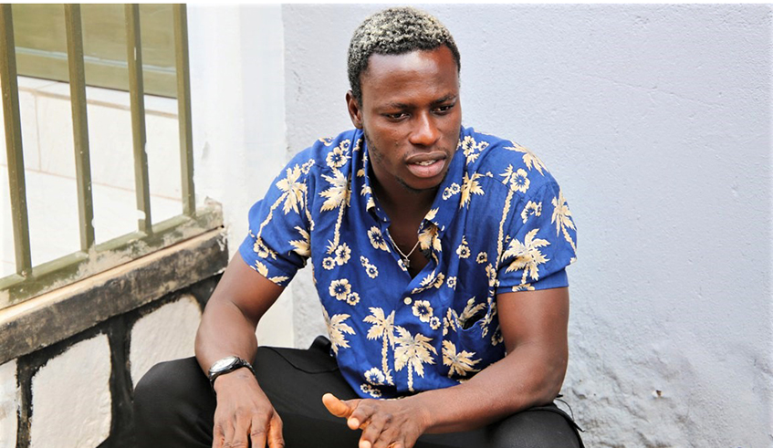 Sarpong speaks to Times Sport from his home in Nyamirambo, Nyarugenge District, on Monday. The 24-year-old was pivotal in Rayon Sportsu2019 2018-19 league title winning campaign. / Craish Bahizi.  