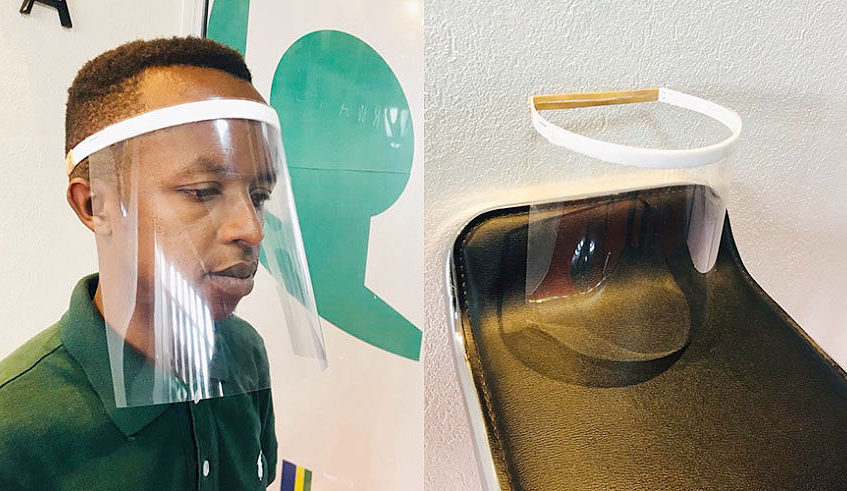 FabLab Rwanda has produced full-face shields for medical frontliners./  Photo: Courtesy.