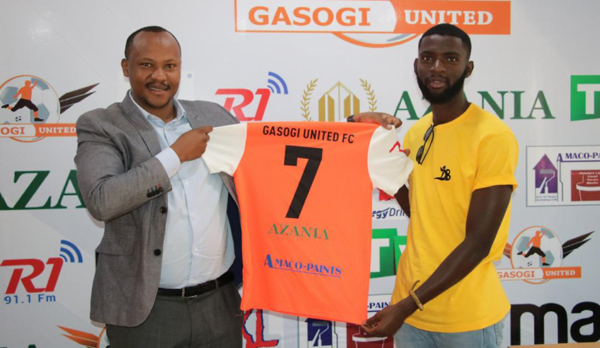 Bertrand Iradukunda (R) will wear shirt number 7 at Gasogi United. / Courtesy.