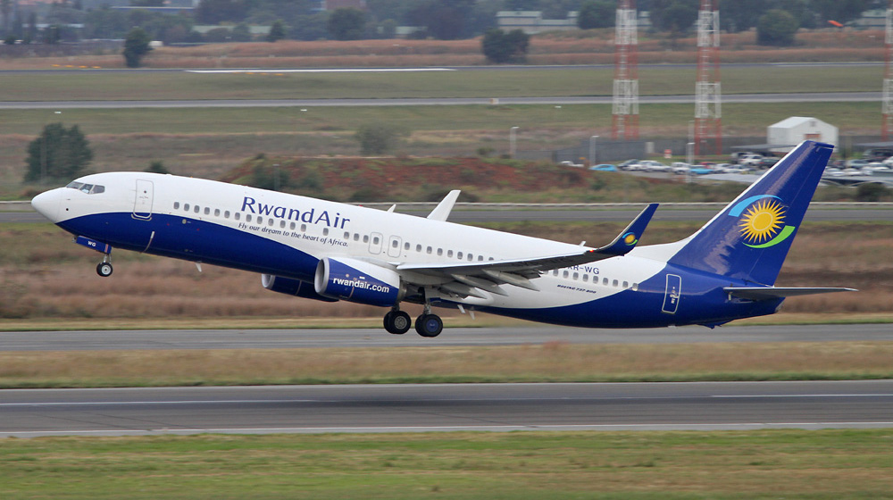 A RwandAir plane takes off at Kigali International airport. The airline will get more funds from the government to cope with impact of COVID-19. 