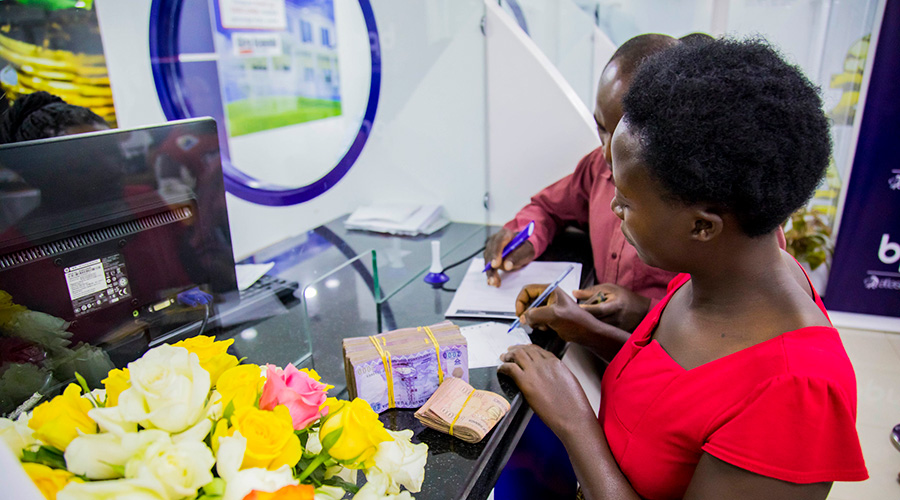 Customers carry out transactions at Banque Populaire du Rwanda Nyabugogo branch in 2019. The latest FinScope Survey Report shows that about 2.6 million adults in Rwanda are formally banked. The number of Rwandans who have access to financial services has grown thanks to the rise in mobile money services. 