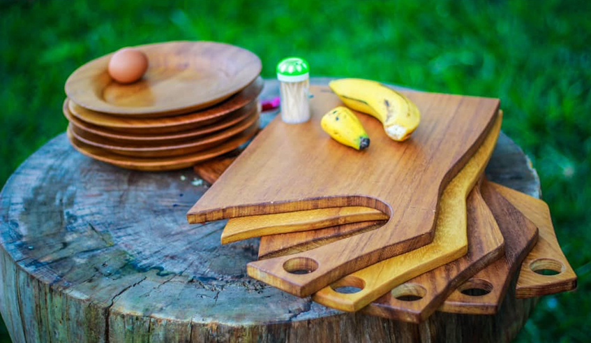 He scraps all of his artwork from wood.