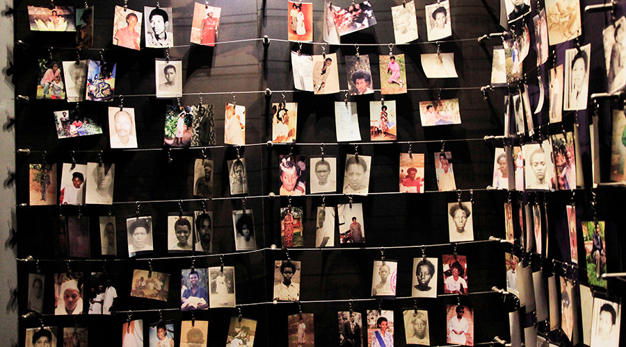 Photos of the victims of the Genocide against the Tutsi archived inside Kigali Genocide Memorial. 