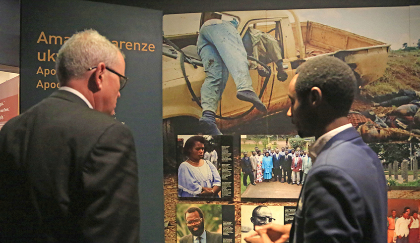 A visitor is taken through the history of the 1994 Genocide against the Tutsi at Kigali Genocide Memorial. / Photo: Sam Ngendahimana.