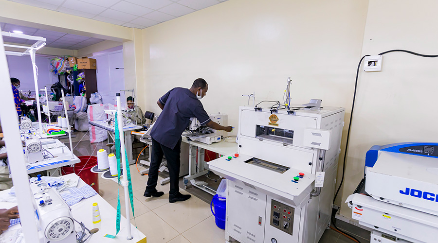 A woman at work at Weya Creations Garment Factory in Kigali. Through its â€˜Open Calls Programmeâ€™, the National Industrial Research and Development Agency (NIRDA) is helping garment manufacturers to upgrade their equipment. / Photo: Courtesy