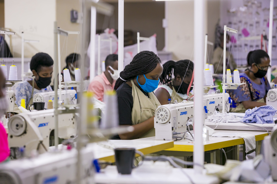 A woman at work at Weya Creations Garment Factory in Kigali. Through its â€˜Open Calls Programmeâ€™, the National Industrial Research and Development Agency (NIRDA) is helping garment manufacturers to upgrade their equipment. / Photo: Courtesy