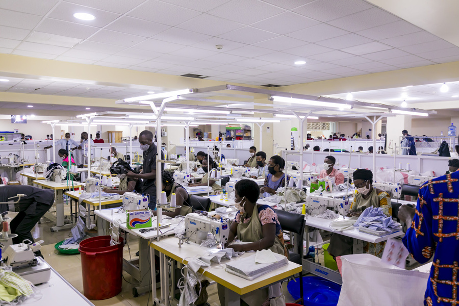 A woman at work at Weya Creations Garment Factory in Kigali. Through its â€˜Open Calls Programmeâ€™, the National Industrial Research and Development Agency (NIRDA) is helping garment manufacturers to upgrade their equipment. / Photo: Courtesy