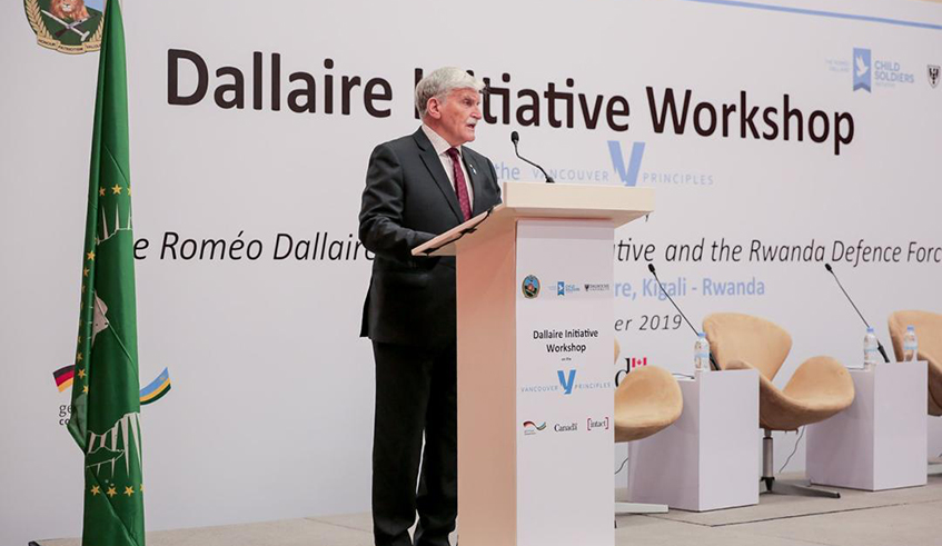 Gen Dallaire speaks at a past event. The Canadian General is the founder of the Dallaire Institute. / Photo: Courtesy.