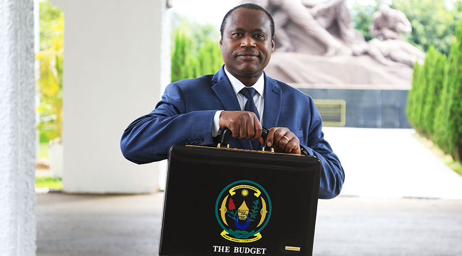 Minister of Finance Uzziel Ndagijimana at parliament for presenting the 2019-2020 Budget on 13 June 2019. 