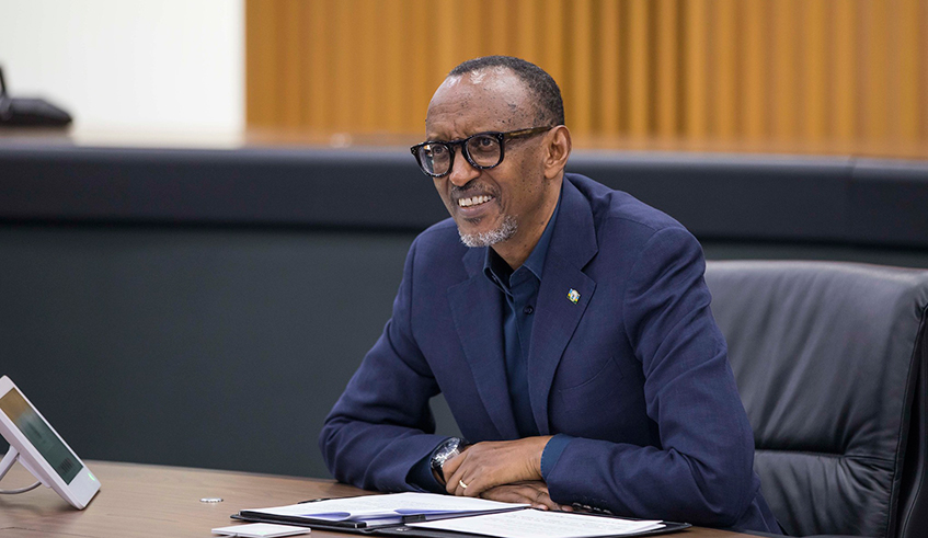 President Kagame said that there are mutually beneficial opportunities emerging as the Africa seeks to recover and get past the Covid-19 pandemic. / Photo: Village Urugwiro