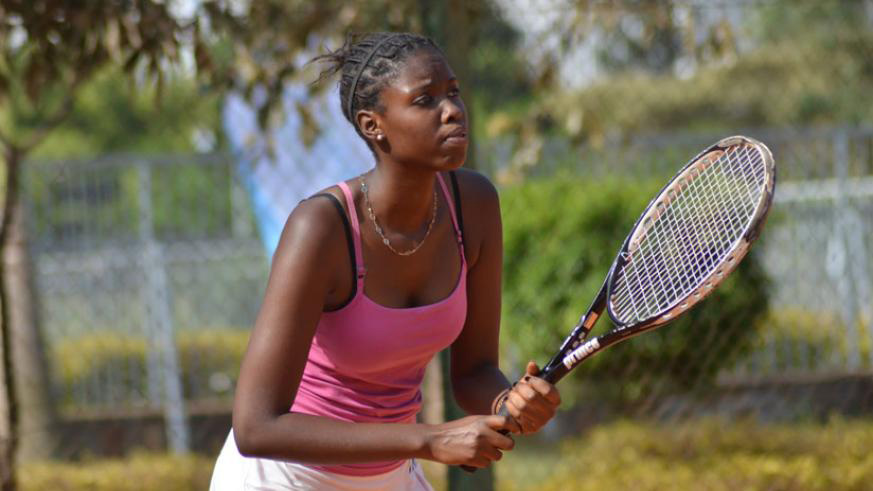 Gisele Umumararungu, one of the top female tennis players in the country. Athletes in non-contact sports were allowed to resume training this month. 