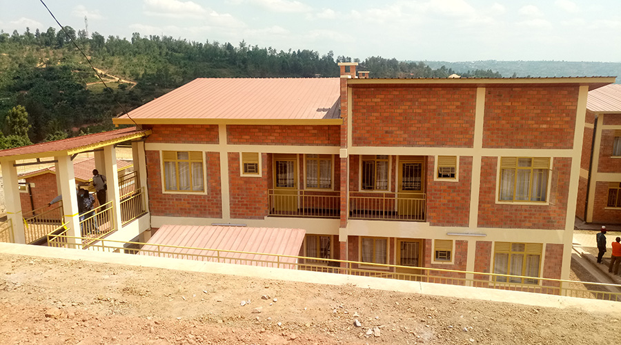 A view of the eight-in-one house that was handed over to eight needy families in Magerere Sector, Nyarugenge District. It was built thanks to a Rwf228 million support from RSSB. / All photos by Emmanuel Ntirenganya