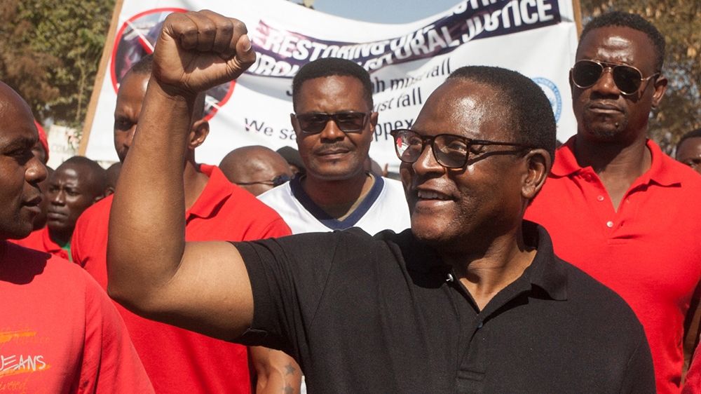 Lazarus Chakwera, Malawian president. 