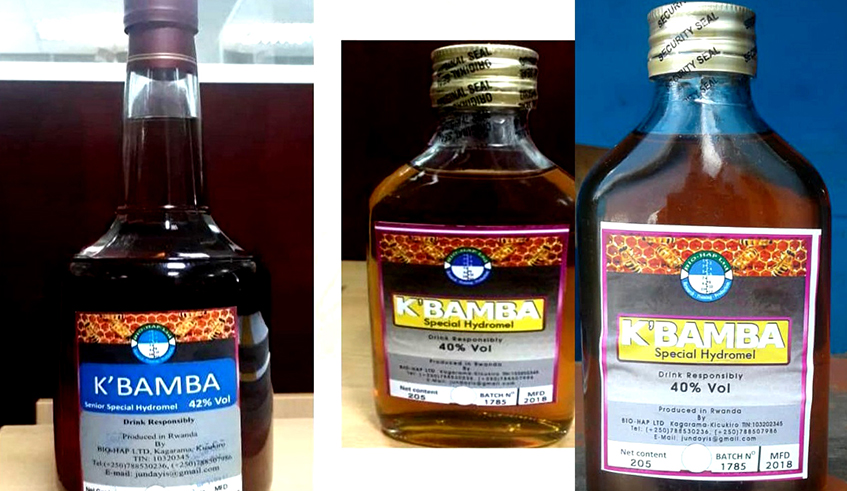 Bottles of banned poisonous local brew known as Ku2019BAMBA manufactured by BIO-HAP Ltd. / Photo: Coutersy.