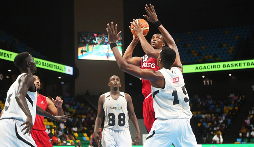 Elie Kaje (with the ball) joined Rwanda Energy Group (REG) from Patriots in 2018. Heâ€™s seen here during a playoff game against Patriots last year. / File photo.