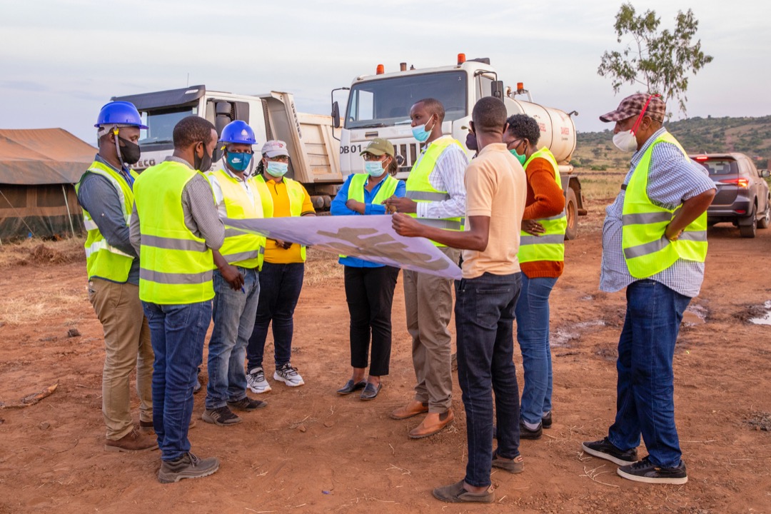 Agriculture and Animal Resources Minister, Dr. Gerardine Mukeshimana, visiting one of Gabiro Agribusiness Hub Project sites last month. / Courtesy photos