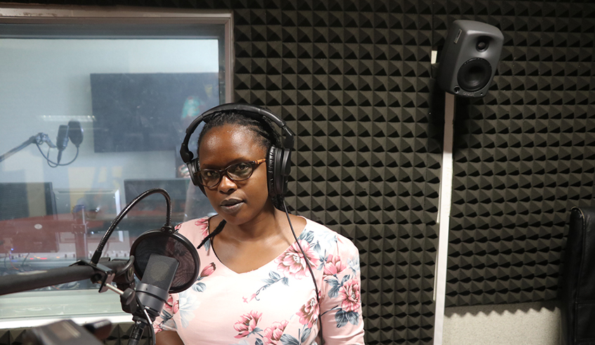 Ingabire on air during a learning programme. 