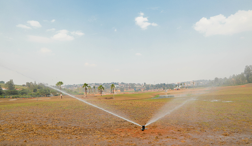 The revelopment works of the 18-hole Kigali Golf Club have reached the final stage of grass planting and landscaping. / Dan Nsengiyumva