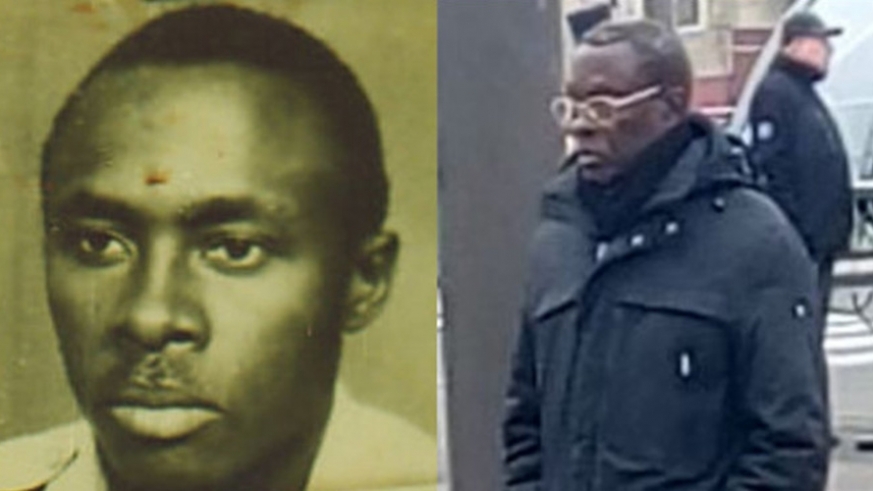 A composite image of Genocide suspect Aloys Ntiwiragabo (in his youth, left and today, aged 71). He has been hiding in Orlu00e9ans, a city in north-central France. / Photo: Net.