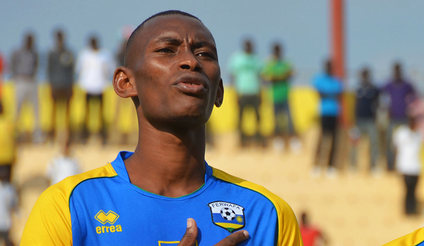 Veteran midfielder Jean Baptiste Mugiraneza, pictured here during a past national team match, joined KMC at the end of the 2018/19 season after he was released by 18-time Rwandan champions APR. / Sam Ngendahimana.