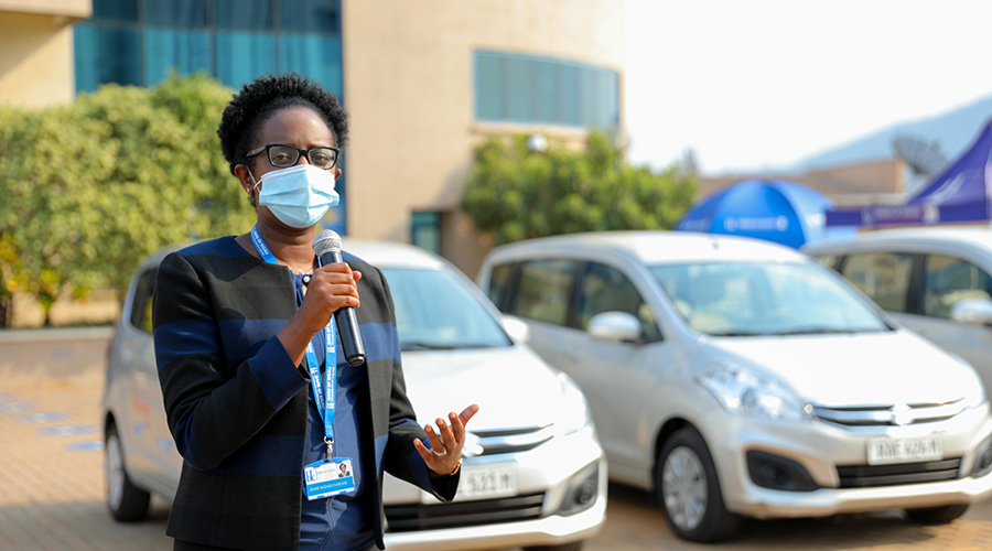 Dr Diane Karusisi, Chief Executive of the Bank of Kigali during the ceremony on July 28, 2020. 