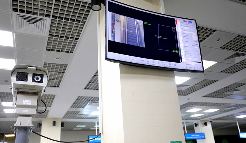 Cameras that will be screening many passengers at the same time. Passengers will be welcomed by thermal imaging cameras deployed around departure and arrival areas. 