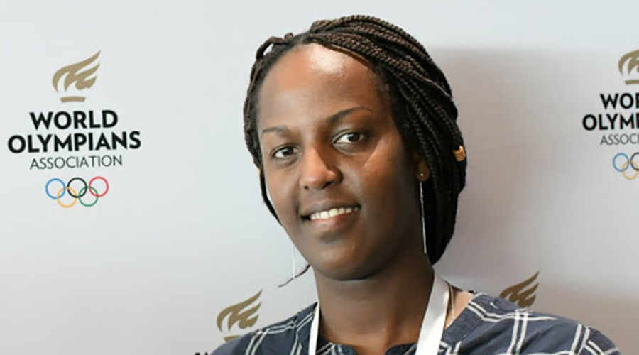 Pamela Girimbabazi, president of the Rwanda Swimming Federation. 
