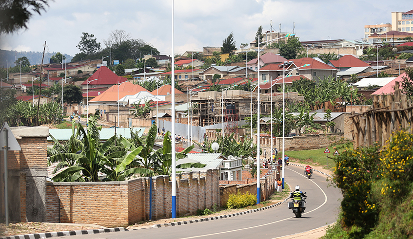 A view of Kibirigi residential area in Muhanga town. Under the new masterplan, Muhanga is one of the satellite cities proposed to minimize the primacy of Kigali. / Photo: Sam Ngendahimana.