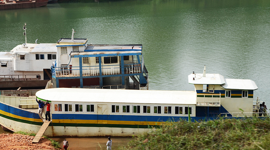 Boats docked on the shores of Lake Kivu in Rusizi District. Construction works of a new port are underway with aim to facilitate the transport of goods and people between Rwanda and DR Congo. / Photo: Sam Ngendahimana