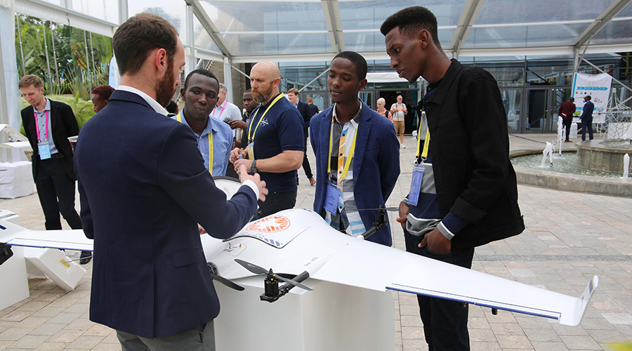 Delegates at the international drone exhibition held in Kigali on February 5, 2020. Rwanda is changing strategy in order to bolster conference tourism, which has suffered a $48 million loss since March this year owing to the Covid-19 crisis. / Photo: Craish Bahizi