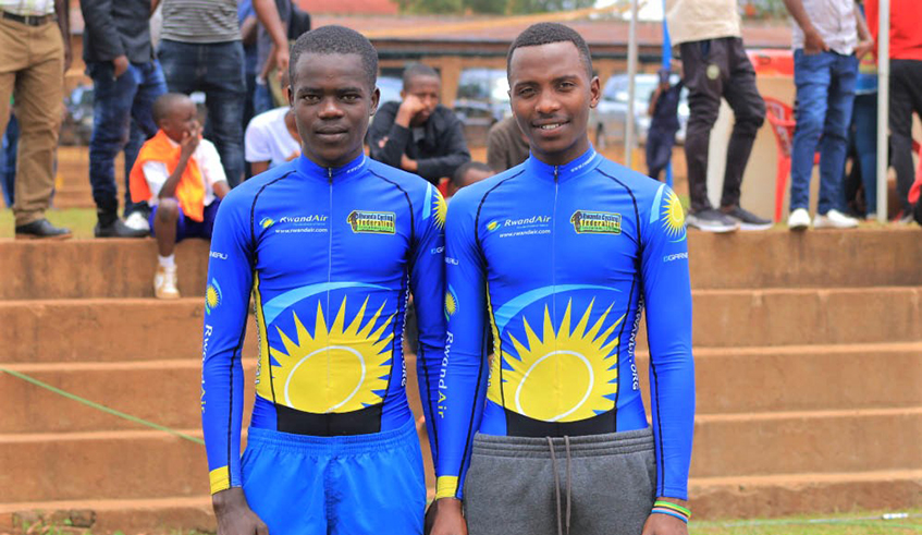 Jean Eric Habimana (L) and Renus Byiza Uhiriwe were due to hold a month-long training camp at the World Cycling Centre in Switzerland prior to the world championships. / File.