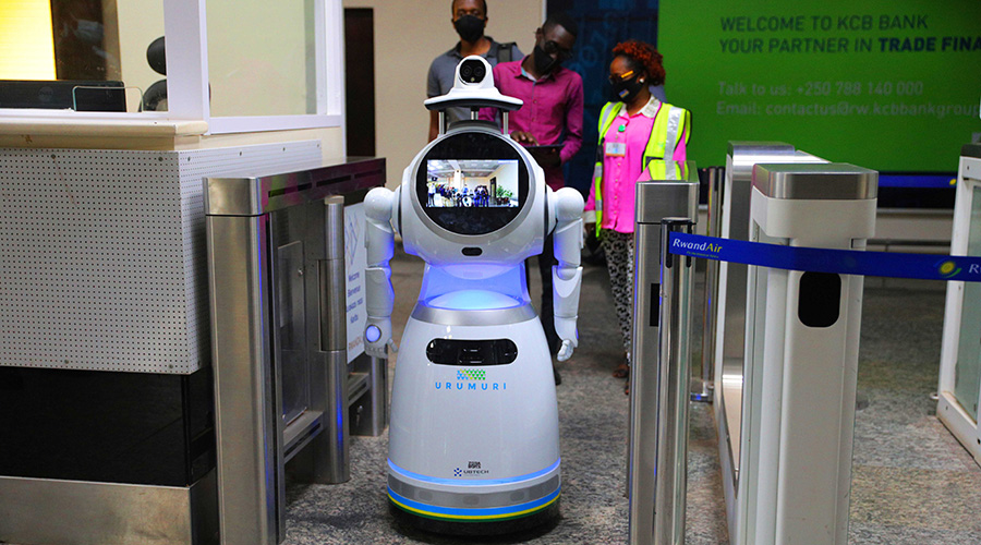 A robot dubbed 'Urumuri' has been deployed to Kigali International Airport for performing mass screenings. 