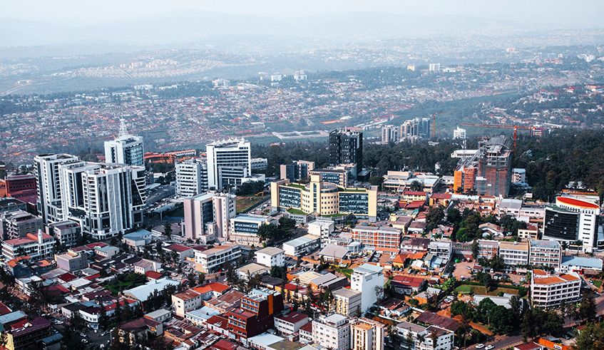 An aerial view of downtown Kigali. / File.
