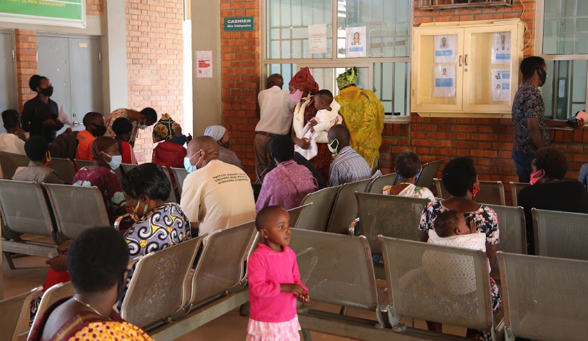 Patients wait for services at Masaka Hospital in July. / Photo: Sam Ngendahimana.