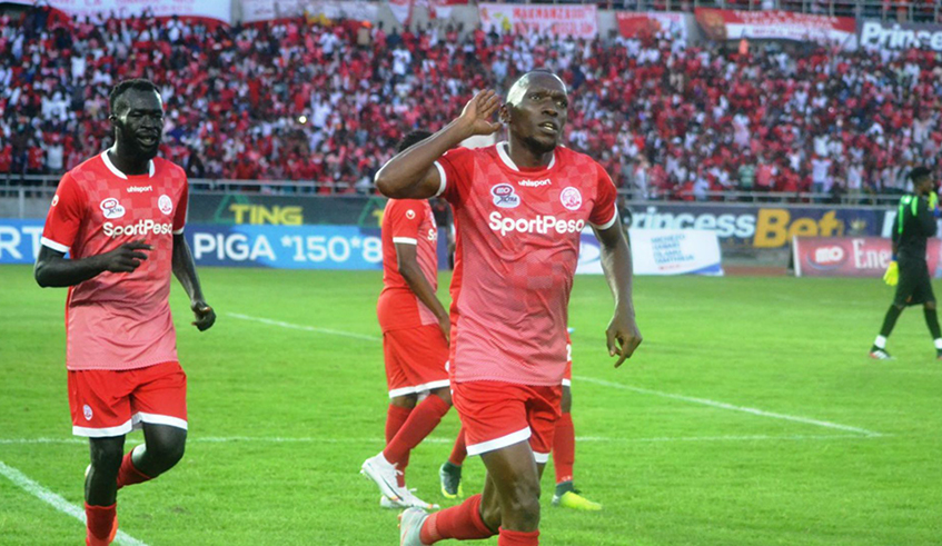 Meddie Kagere, who inspired Tanzania giants Simba SC to their third successive league title in July, is reportedly open to a move away from the club. Net photo.