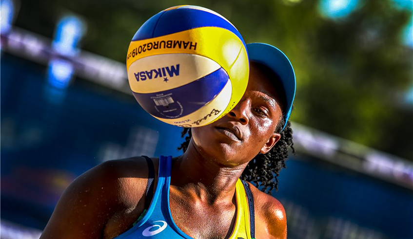 Charlotte Nzayisenga is one of the four players, paired under two teams, representing Rwanda in the Olympic qualifiers women's beach volleyball. / File