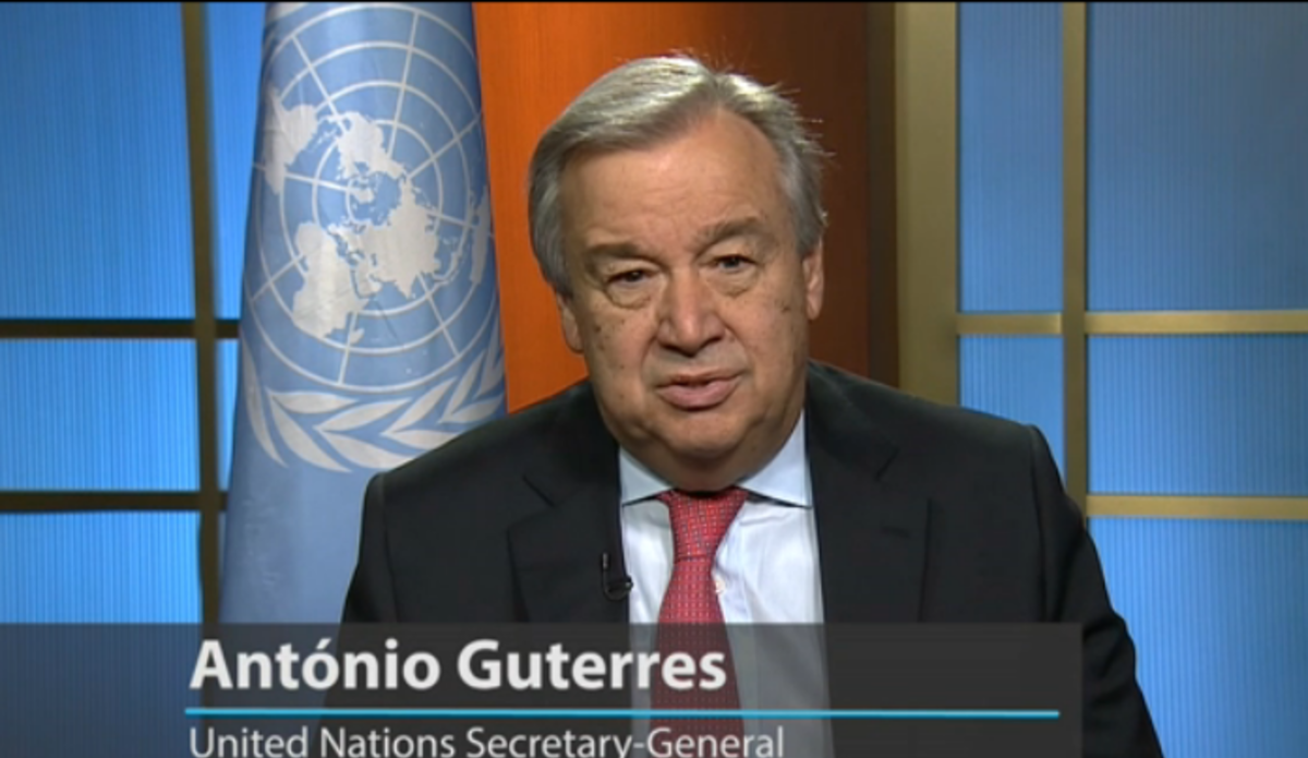 United Nations Secretary-General Antonio Guterres.