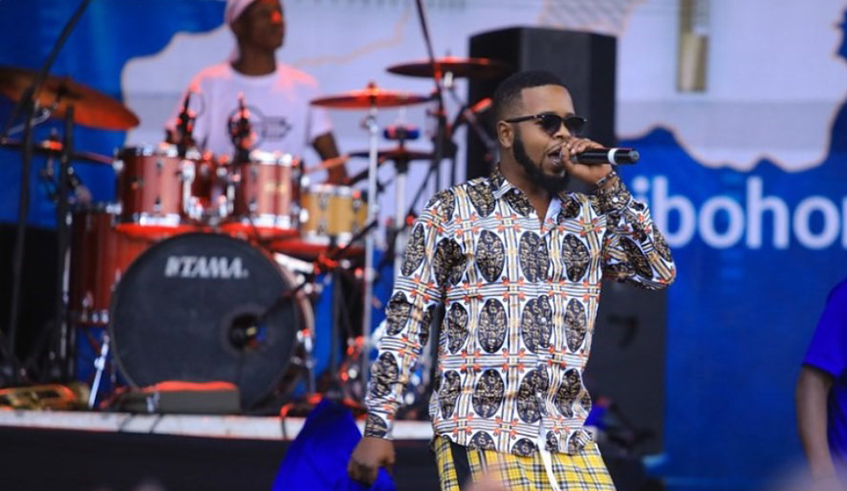 Jay Polly performing at a recent Iwacu Muzika festival in Kigali. / Courtesy.